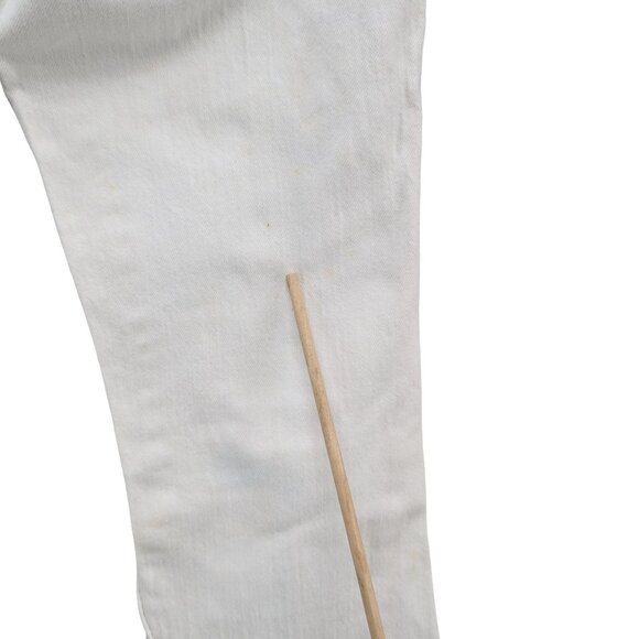 Vtg True Religion Joey Flare Jeans Womens White Ultra Low Rise Y2K Denim Size 27 - Picture 11 of 11